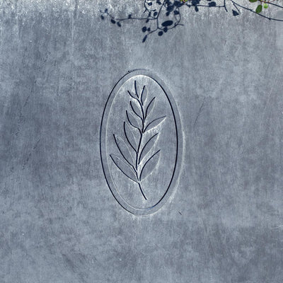 Tuscan Zinc Planter with Olive Leaf Detail