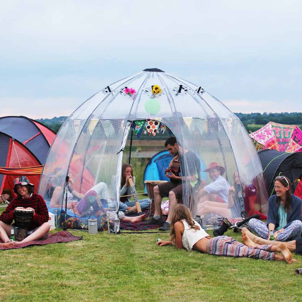sunbubble at a festival 