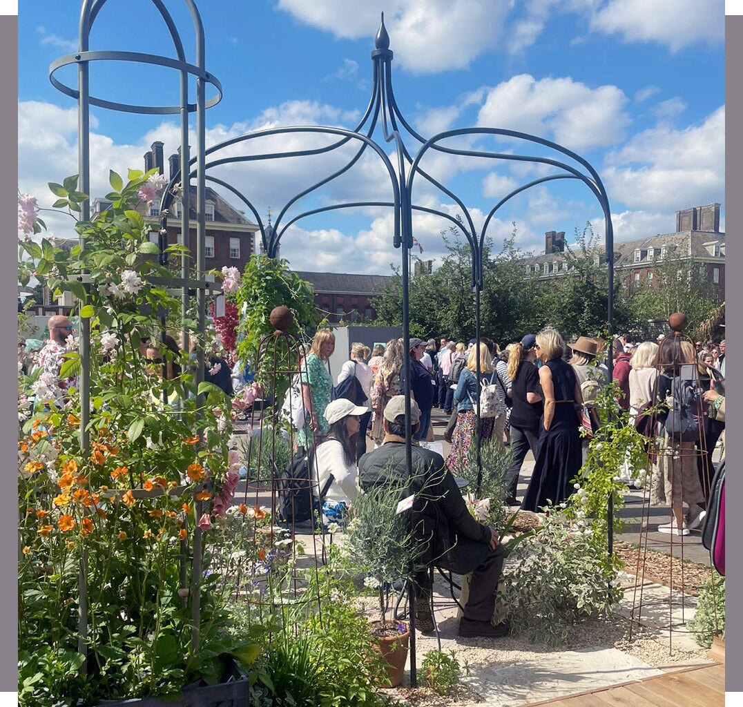 agriframe structures at garden show