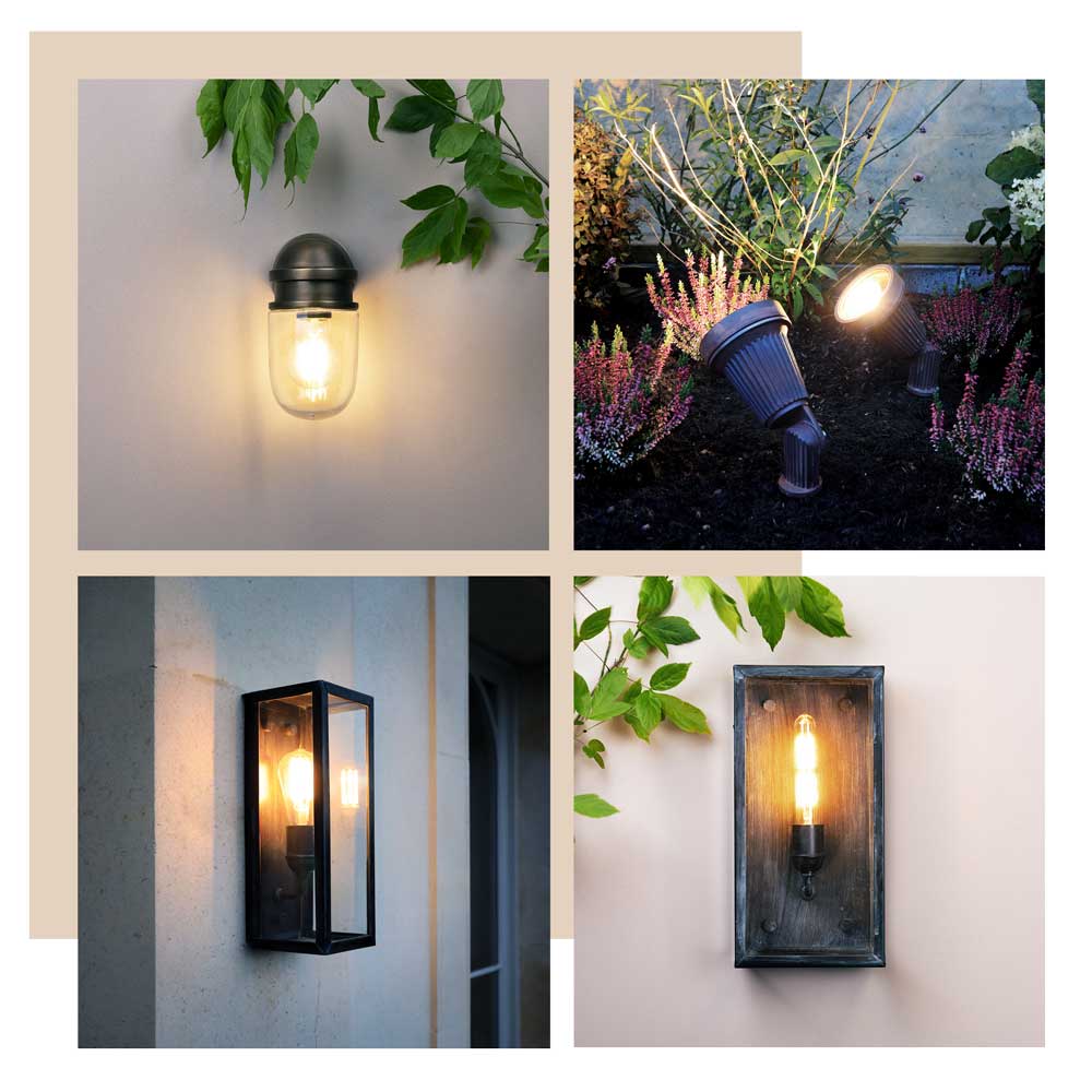outdoor lighting collage
