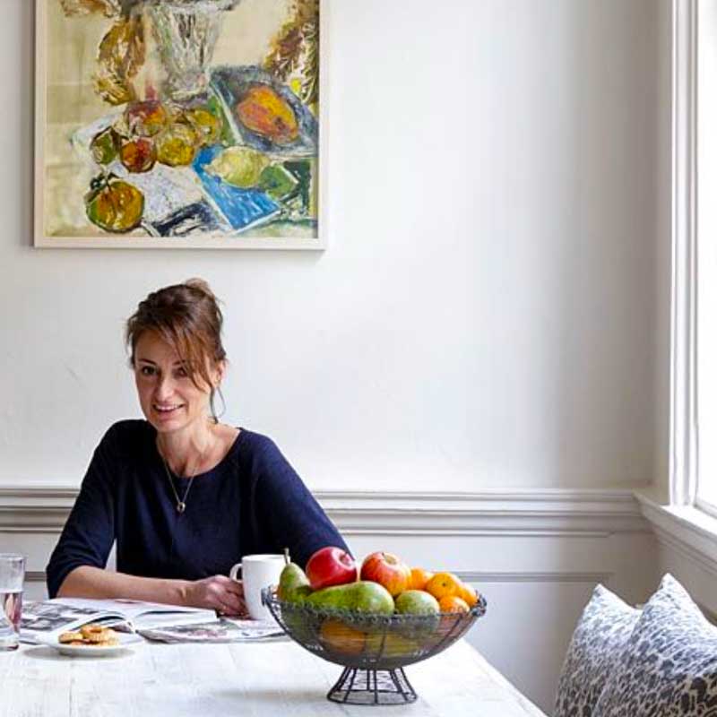 hannah downey sat at breakfast table