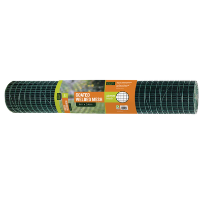 PVC Coated Weld Mesh - 0.6m x 6m - 13mm Mesh