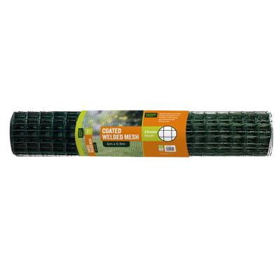 PVC Coated Weld Mesh - 0.9m x 6m - 25mm Mesh