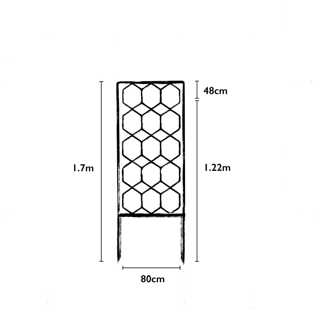 Dimensions of a Small Flat Fencing Screen with lattice