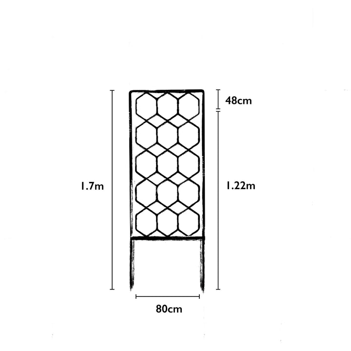 Dimensions of a Small Flat Fencing Screen with lattice
