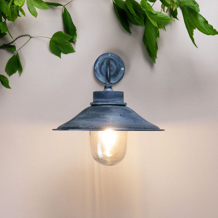 Bruton Outdoor Wall Light in an Aged Iron Finish