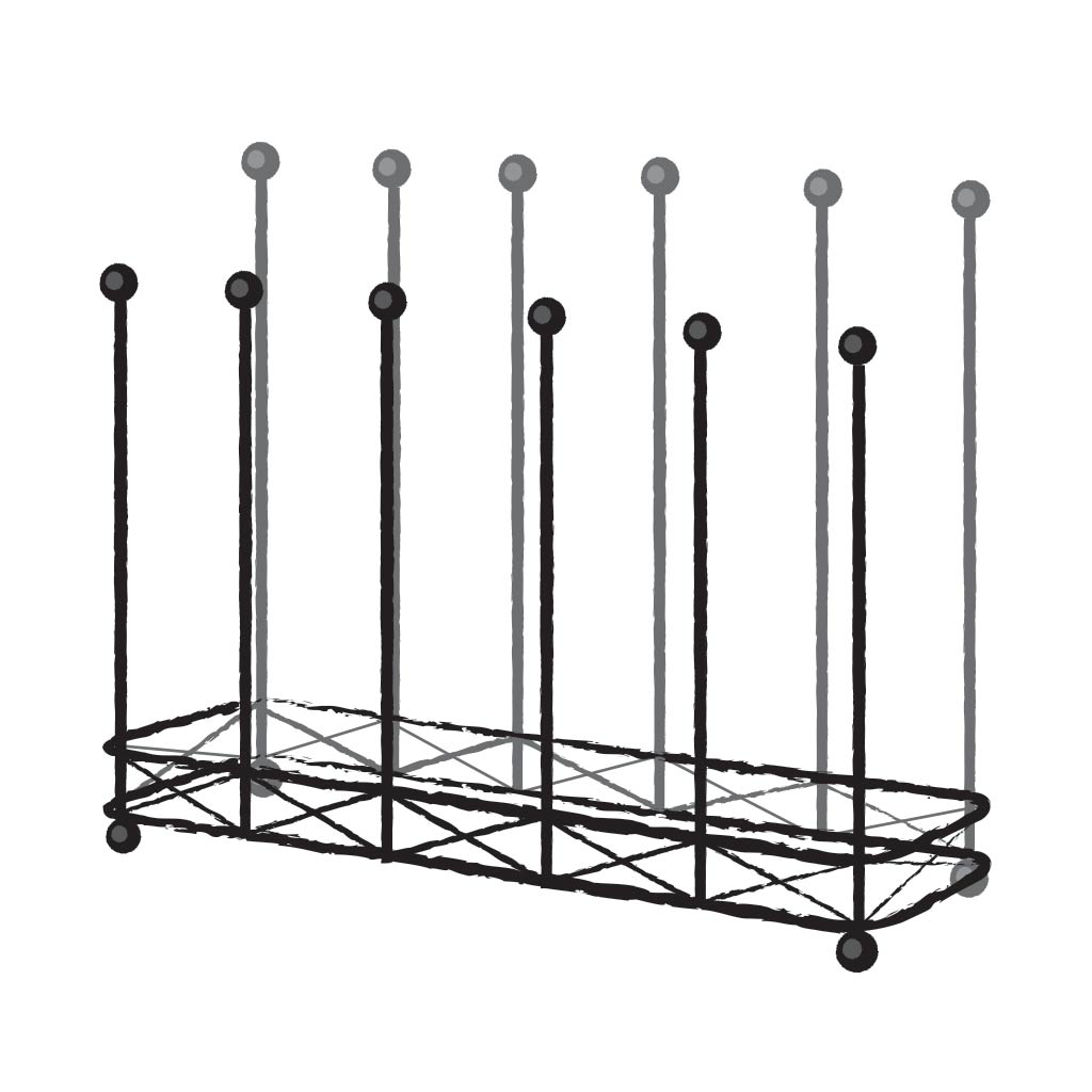 Elegance 6 pair boot rack