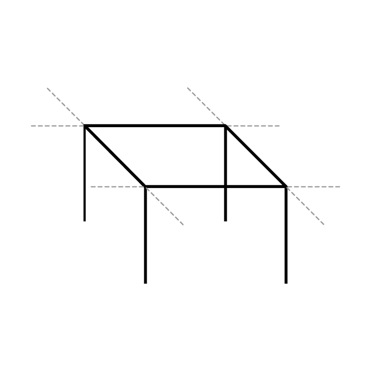 Elegance Crop Cage - Spiral Finial - Wireframe