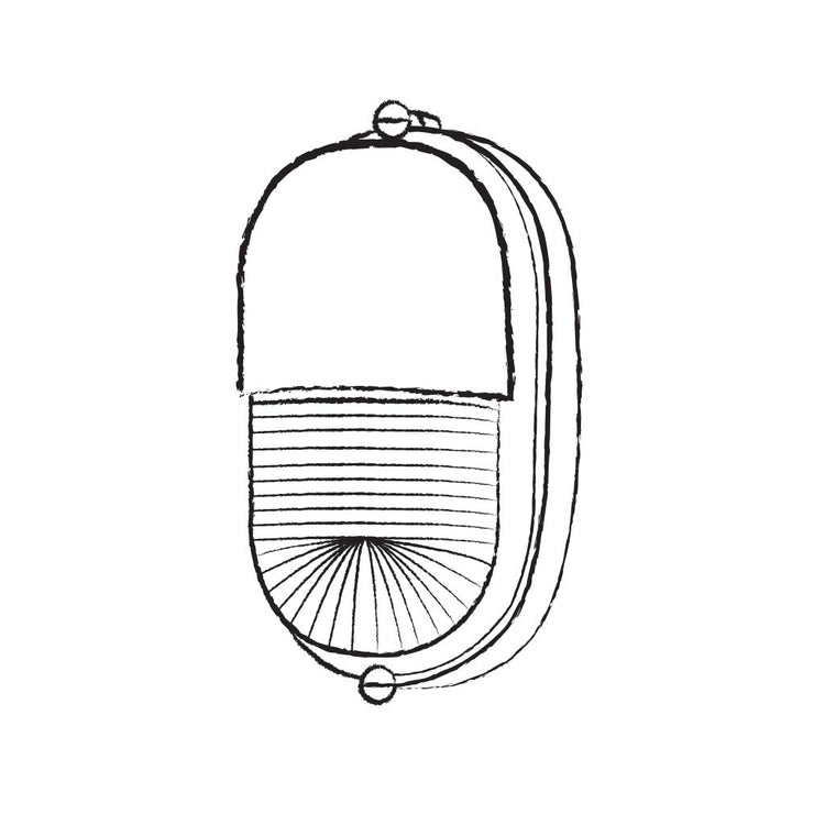 Fairford Outdoor Bulkhead Light - Wireframe