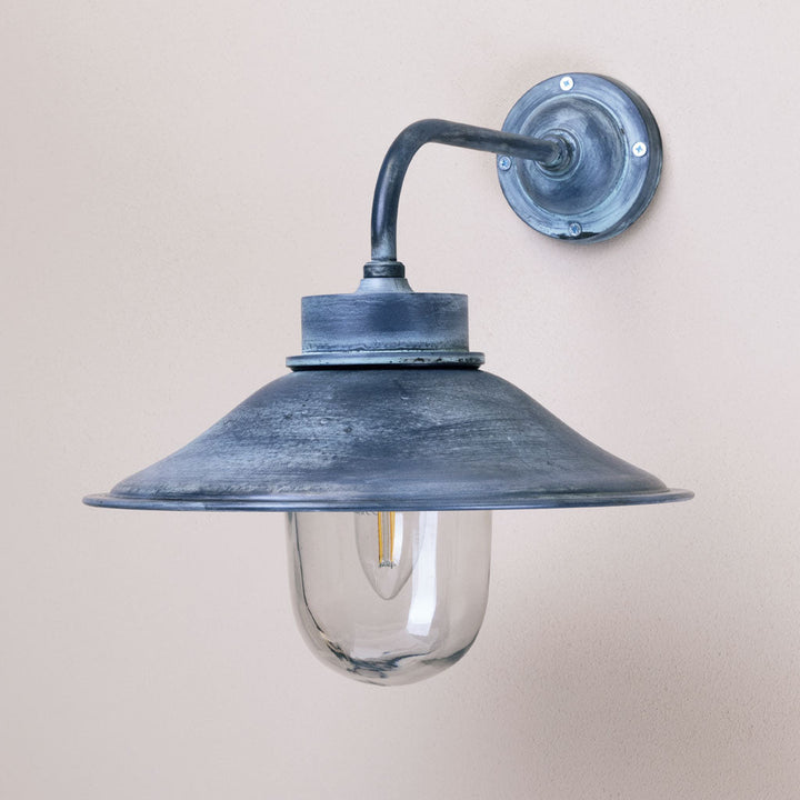 Bruton Outdoor Wall Light in an Aged Iron Finish - Angle