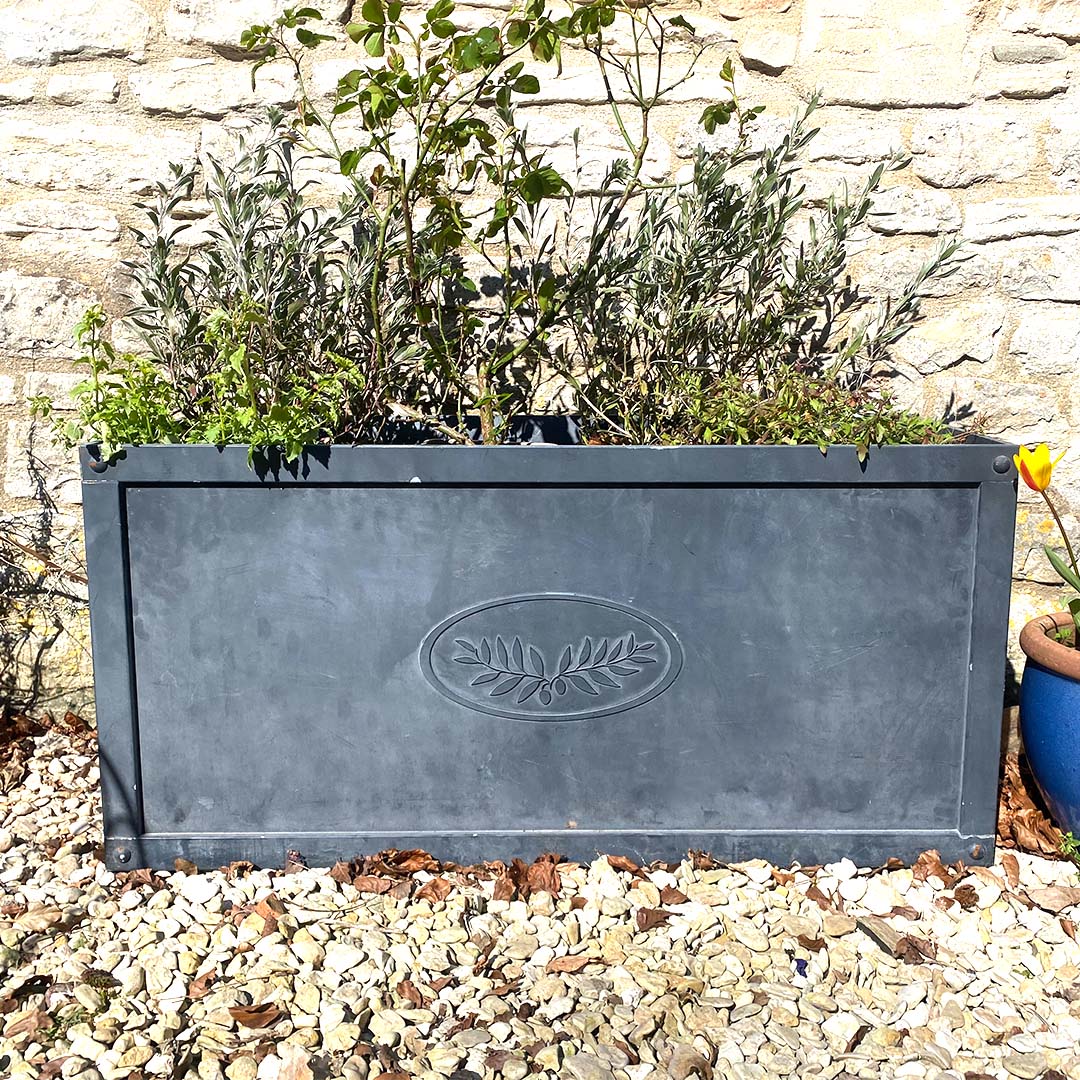 Tuscan Zinc Trough Planter
