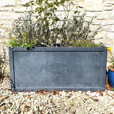 Tuscan Zinc Trough Planter