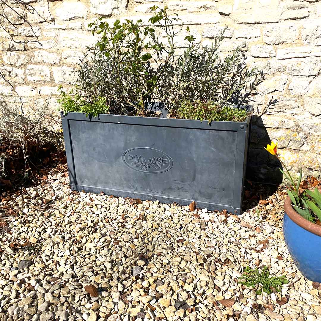 Tuscan Zinc Trough Planter
