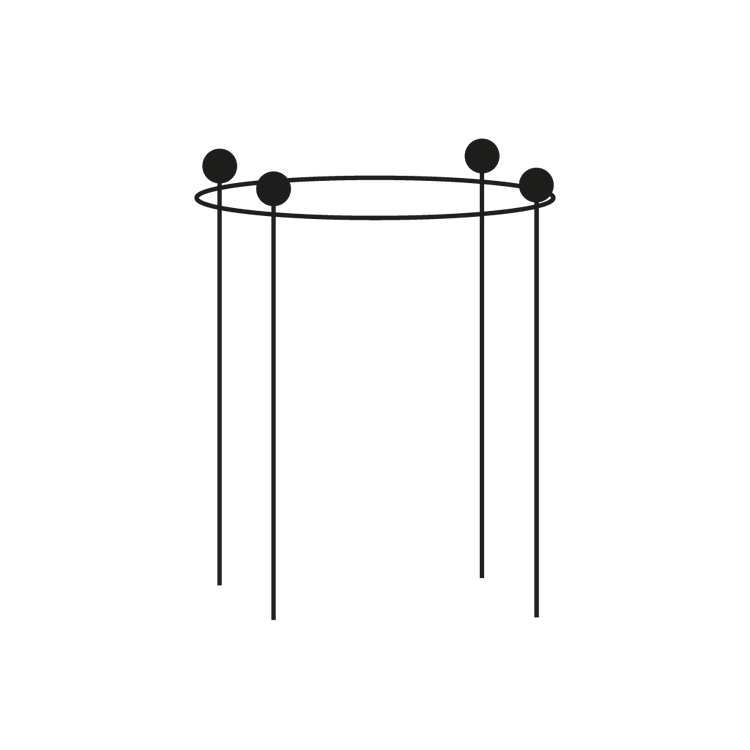 Circular Plant Support - Rustic - Wireframe