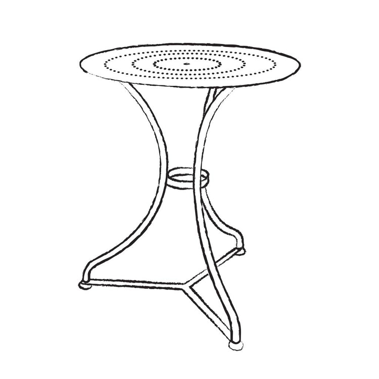 Provence Vintage Bistro Table - Wireframe
