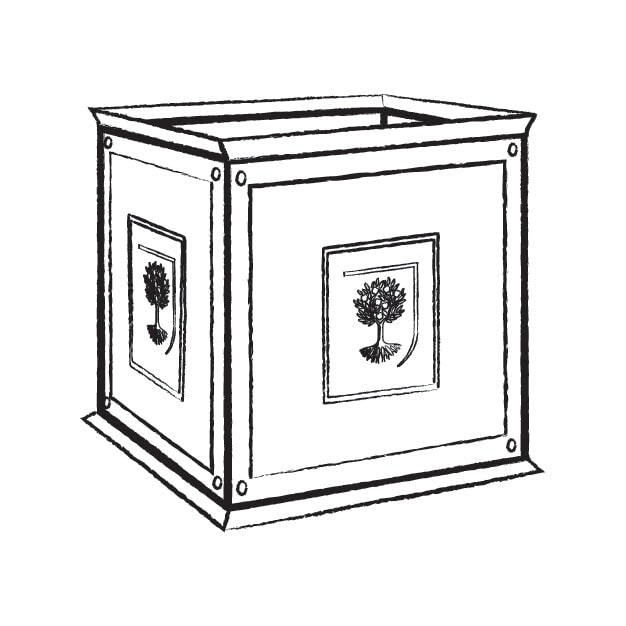 RHS Heritage Zinc Planter line drawing