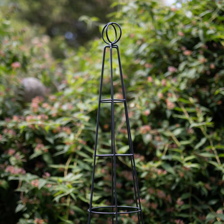 Salisbury Obelisk Close Up in Black in garden
