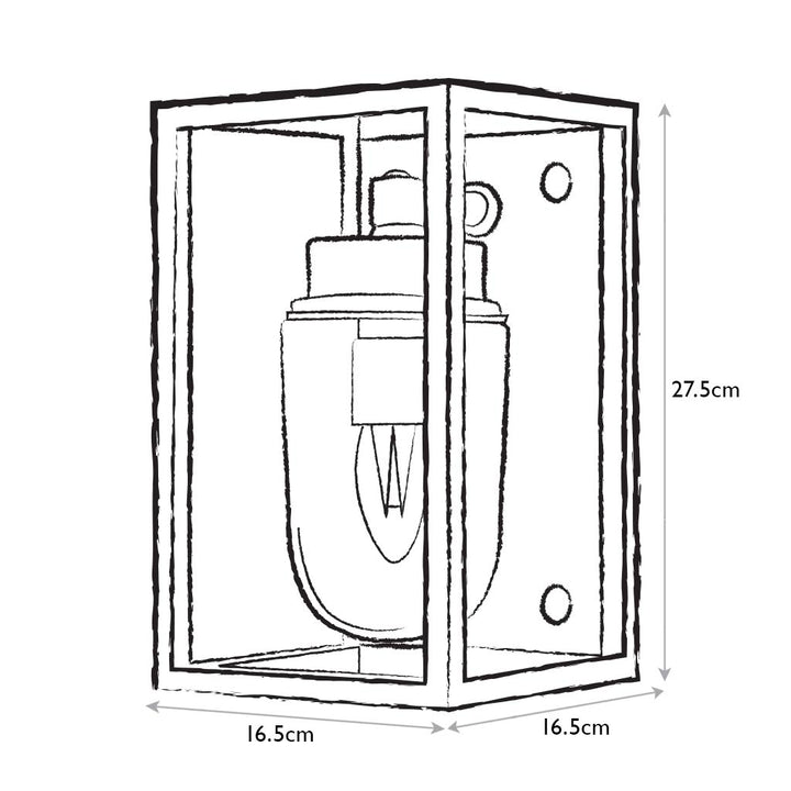 Sherborne Outdoor Open Box Lantern - Measurements