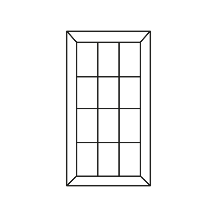 Georgian Window Trellis - Wireframe