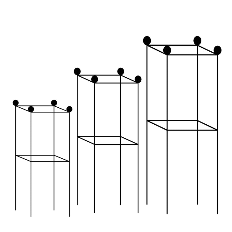 Tower Tall Plant Support - Set of 3 - S/M/L - Wireframe