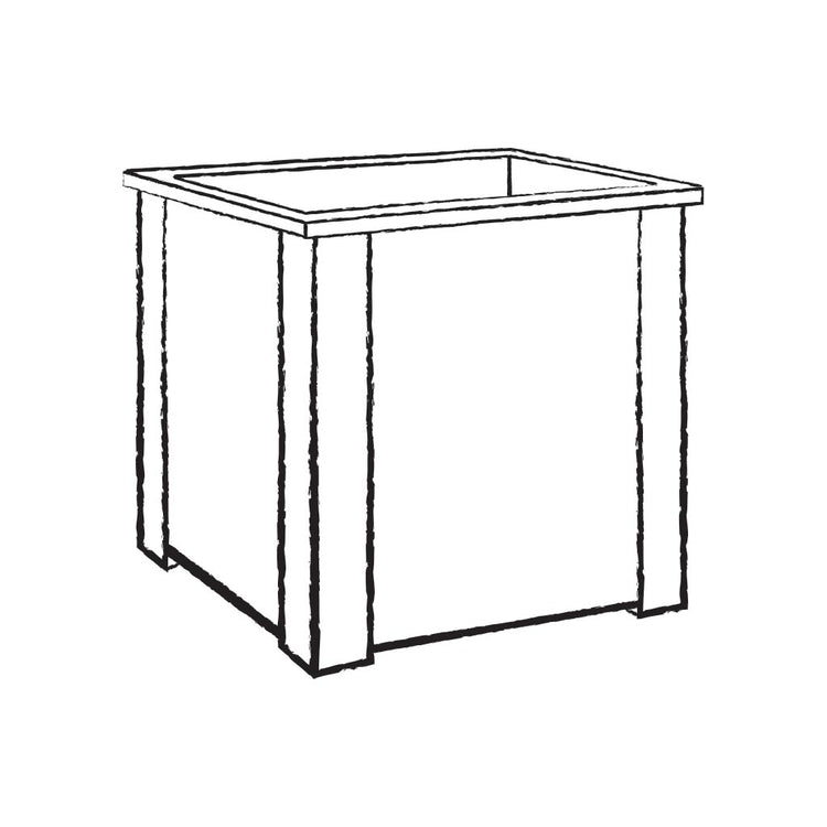 Vintage Zinc Planter - Wireframe