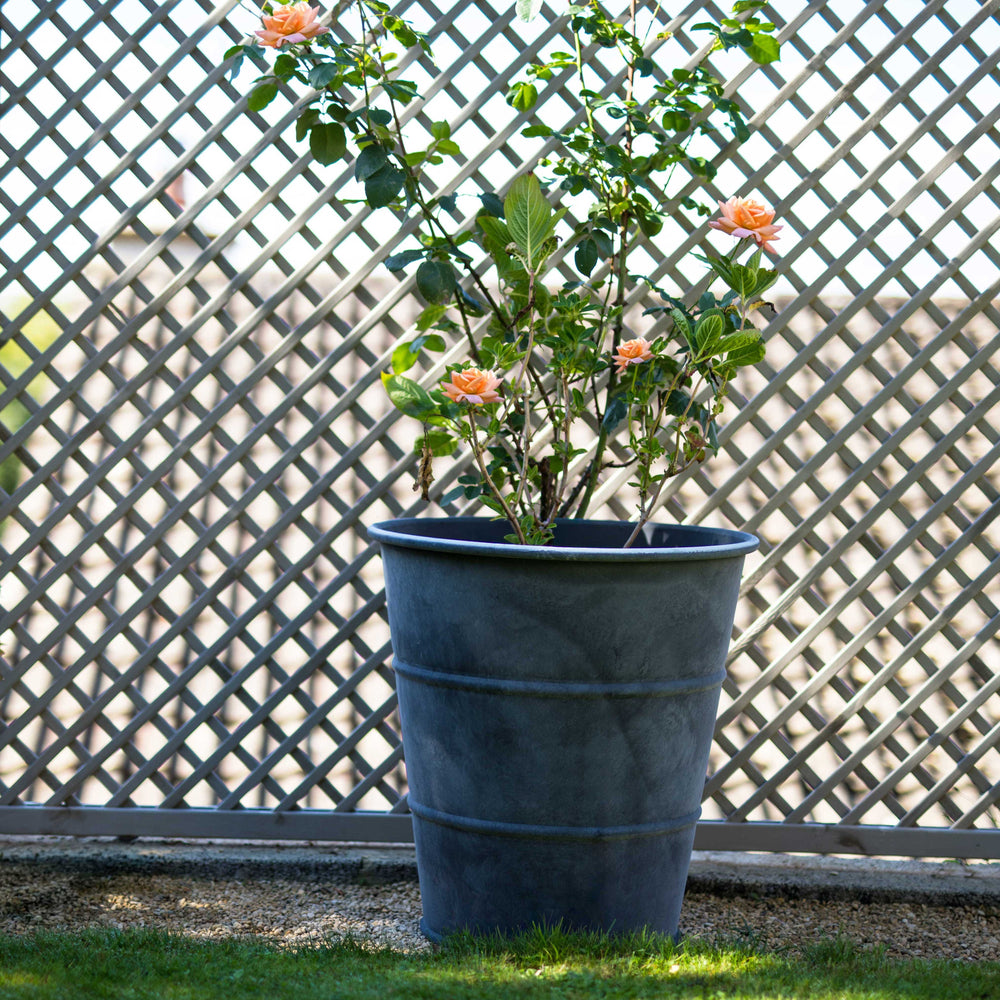 Zinc planters - hooped