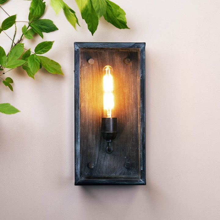 Wilton Outdoor Large Box Lantern in Vintage Copper Finish