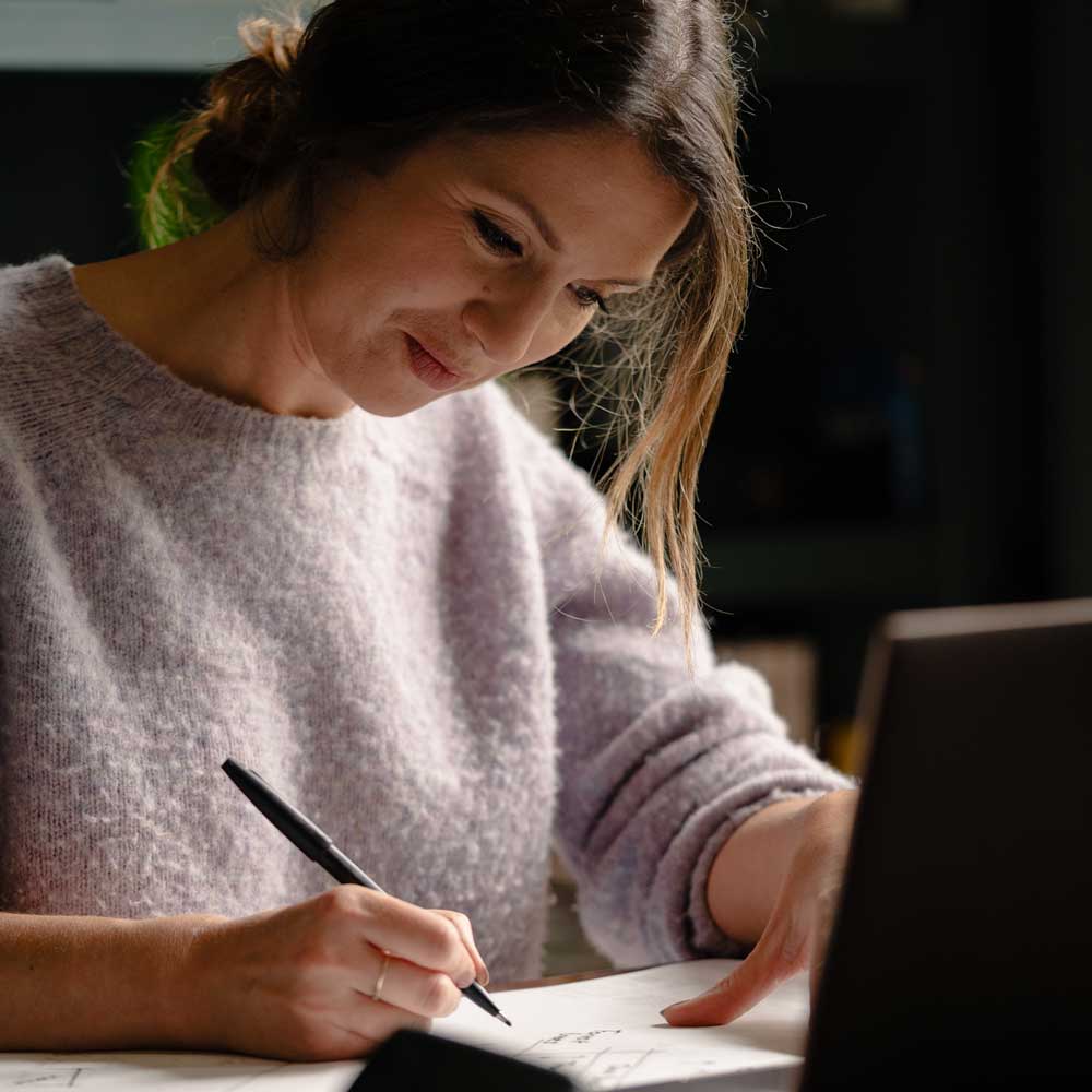 woman writing