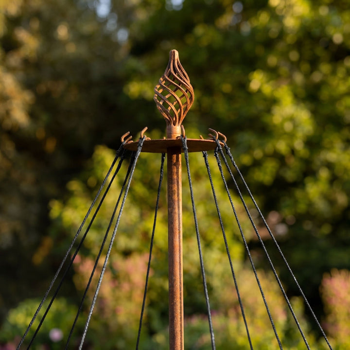 Spiral finial on an Agriframes Elegance Garden Maypole. 