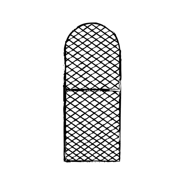 Line drawing of the agriframes elegance round screen