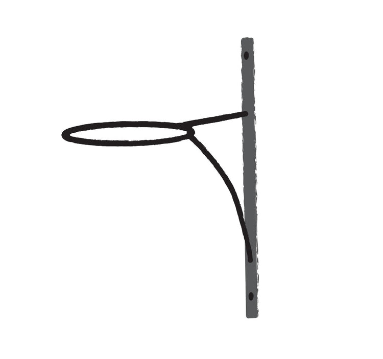 Elegance Wall Mount Pot Holder - Wireframe