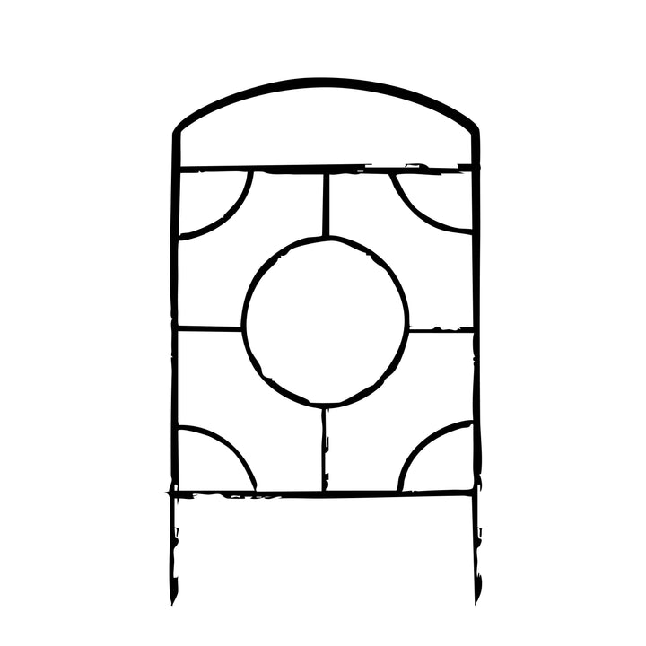 Line drawing of the georgian monet top screen