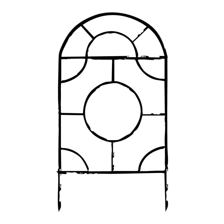 Georgian Round Top Garden Screen - Wireframe