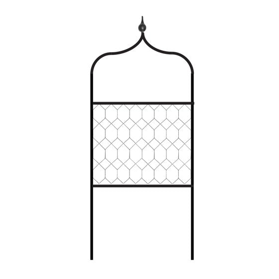 Black and white illustration of the Agriframes Gothic Screen with lattice