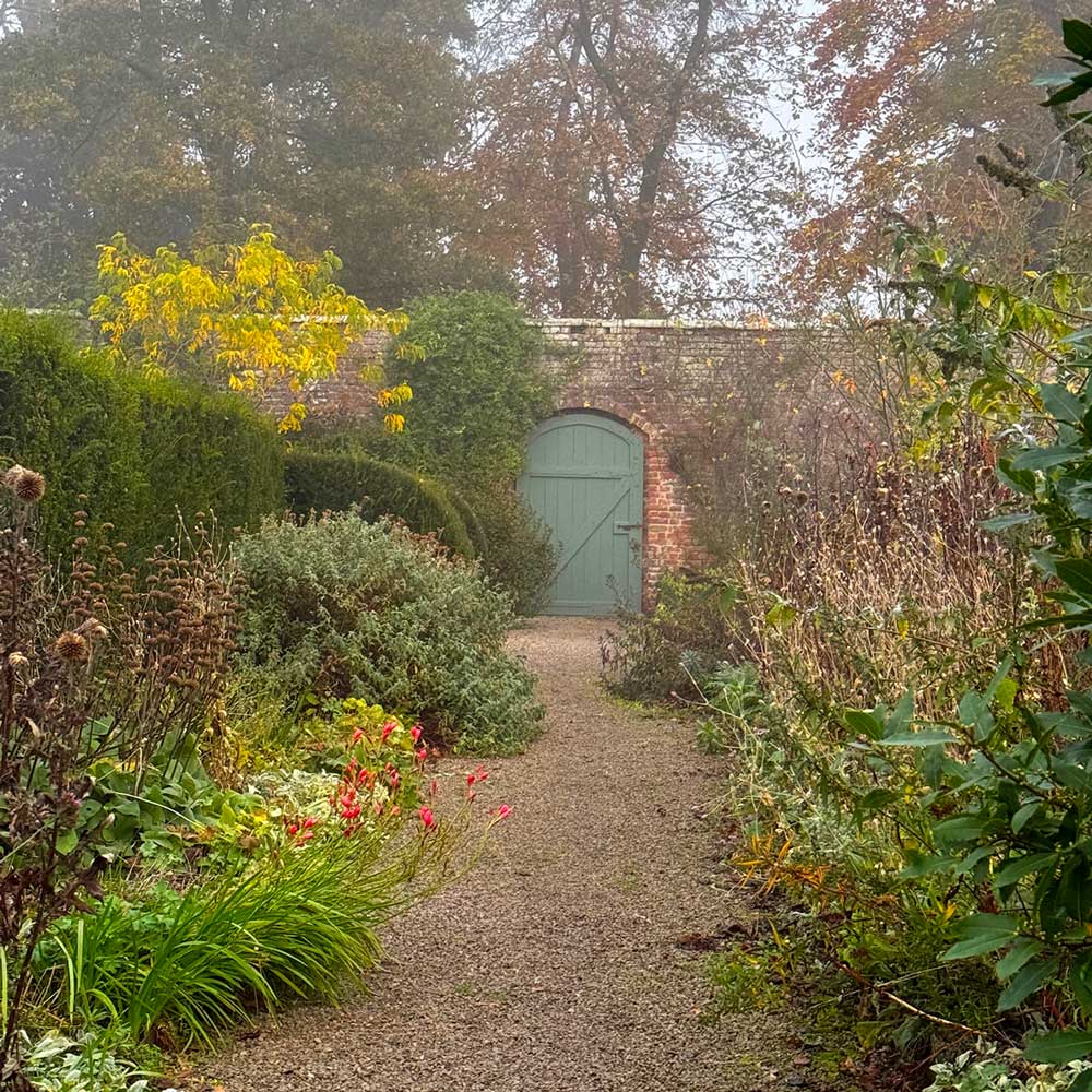 green-door-at-the-bottom-of-a-pathway-jenny-williams-garden-located-in-wales