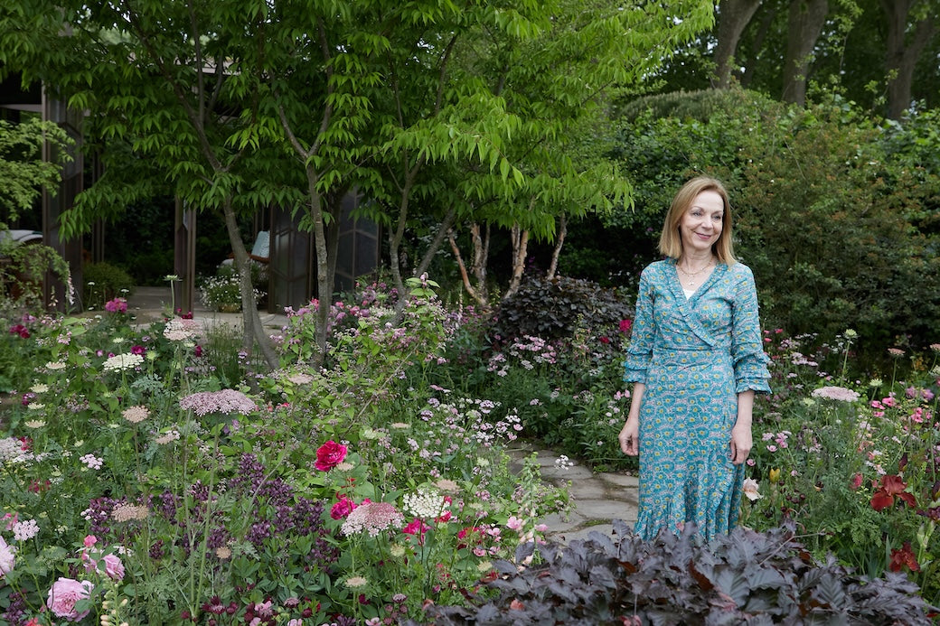 Jo Thompson in the Glasshouse Garden at RHS Chelsea 