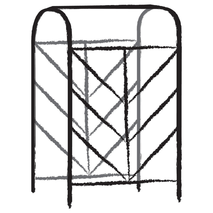 Black and white line drawing of the Agriframes Contemporary Growing Frame in size medium.