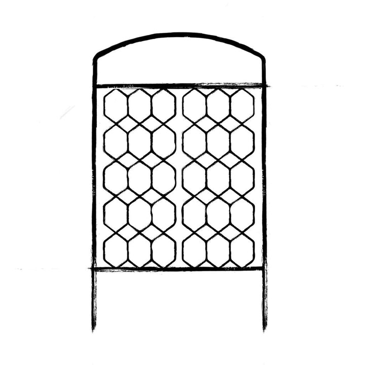 Line drawing of the monet screen