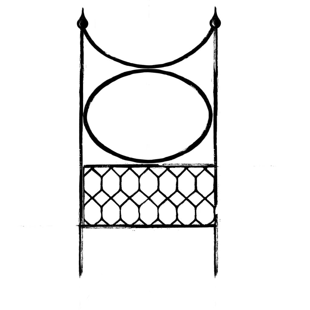 Line drawing of the agriframes oval screen 