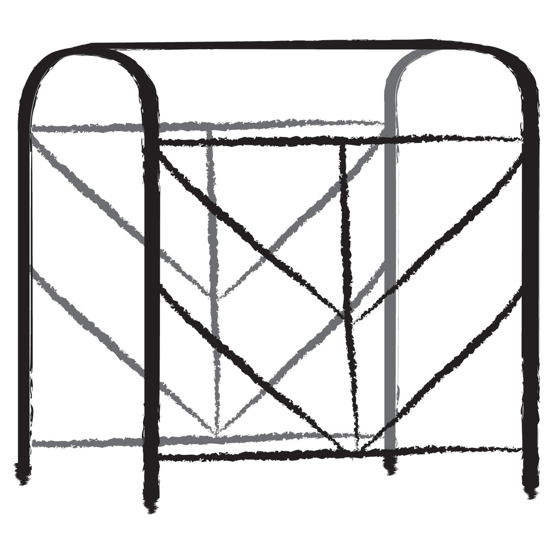Black and white line drawing of the Agriframes Contemporary Growing Frame in size small.