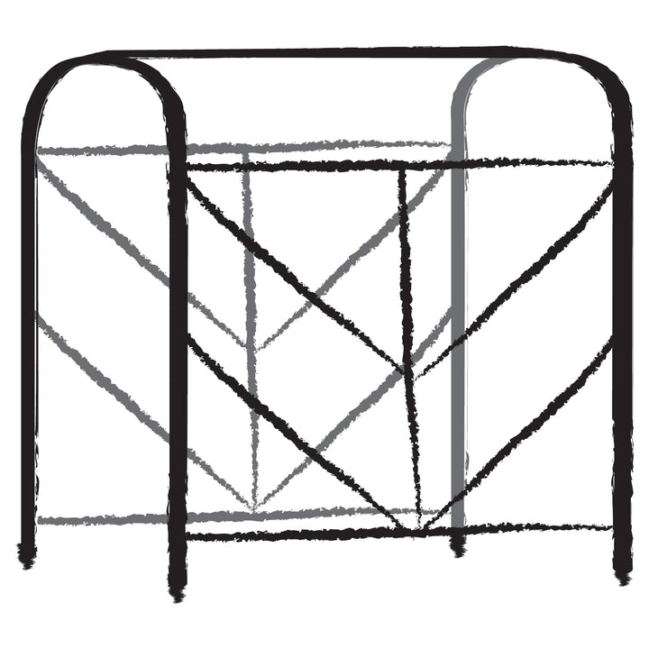 Black and white line drawing of the Agriframes Contemporary Growing Frame in size small.