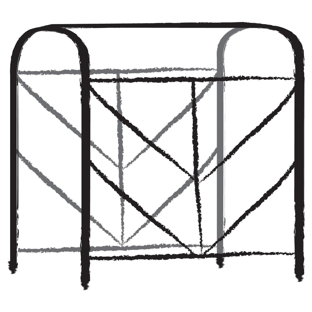 Black and white line drawing of the Agriframes Contemporary Growing Frame in size small.