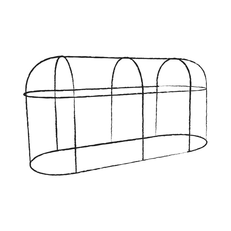 Steel Long Fruit Cage - Wireframe