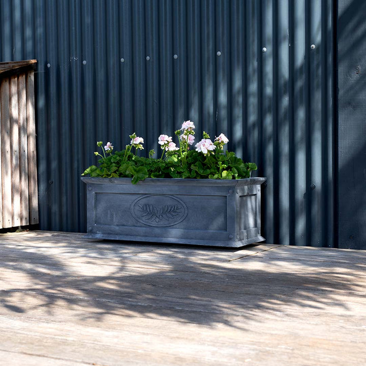 tuscan trough zinc planter
