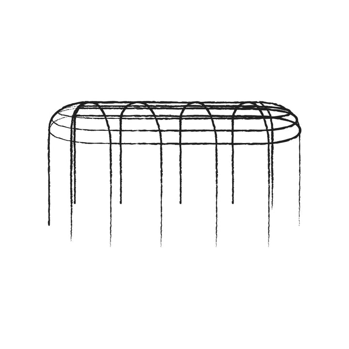 LIne drawing of the victorian classic fruit cage 
