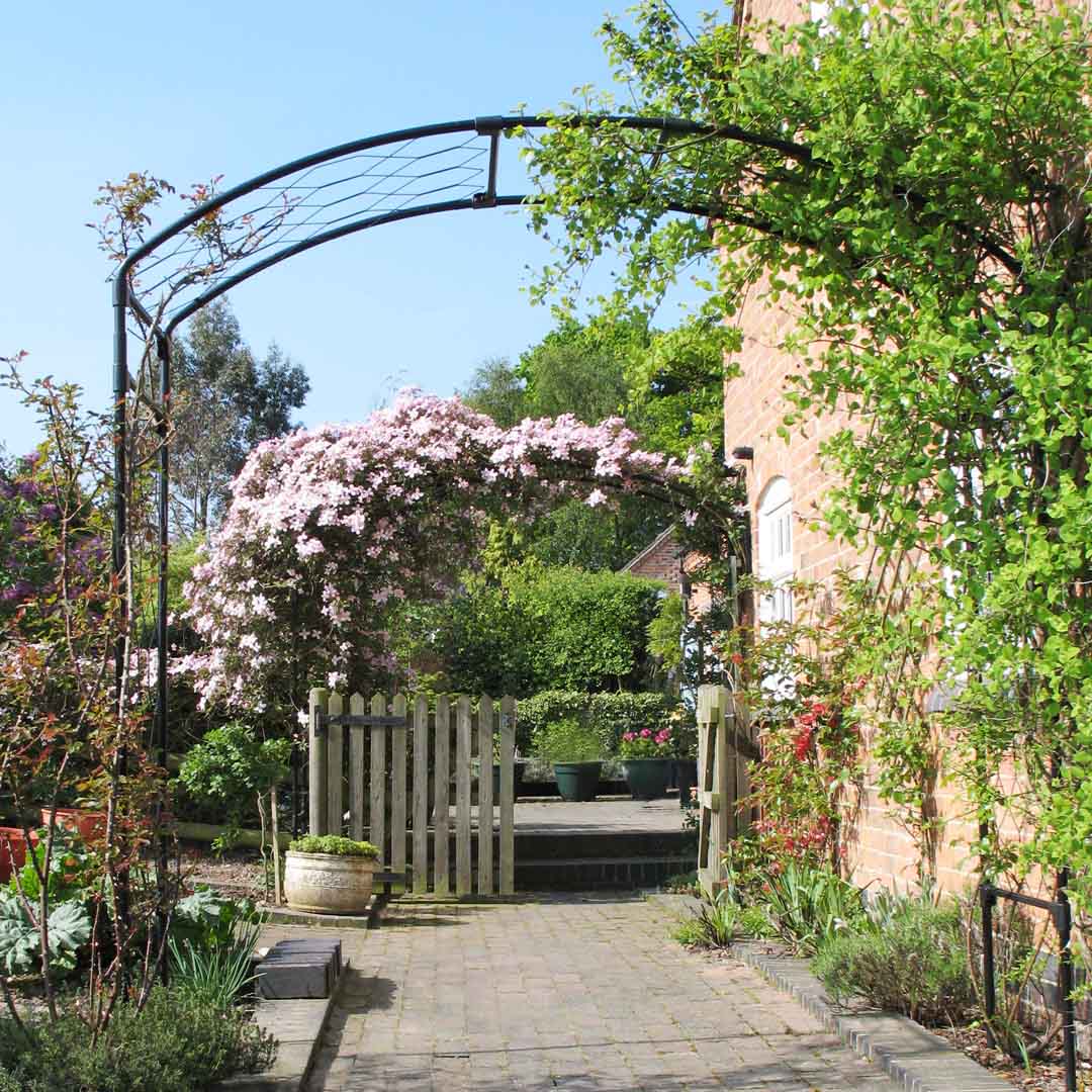 garden arch against wall