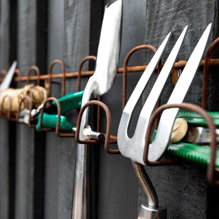 Elegance Tool Rack- in use CU rustic agriframes