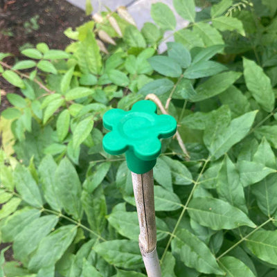 cap on top of garden cane