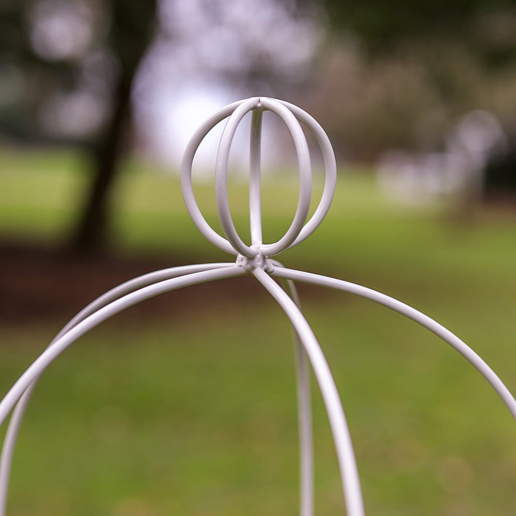 Close up of orb finial of the Elegance Orb Obelisk