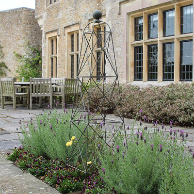 Elegance King Obelisk-on patio- agriframes